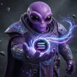 Purple Alien Wallet
