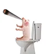 pig on toilet wif blunt Wallet