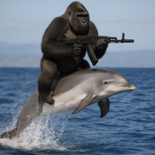 Gorilla on Dolphin