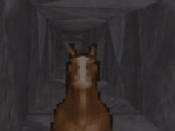 horse in an air vent