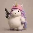 Strapped Chubby Unicorn Wallet