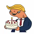 Carteira Happy 80th Birthday Donuld Tramp